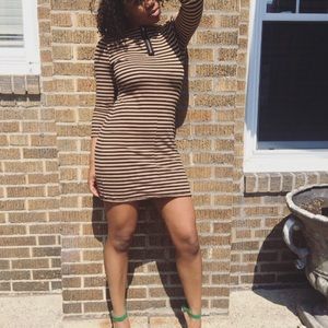 Striped Cotton Mini Dress